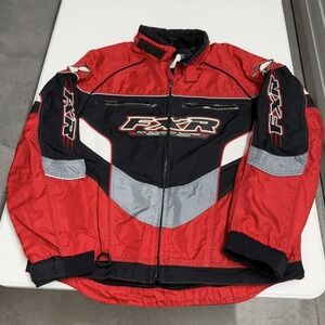 FXR Racing Inc Mens Red Black Snowmobile Motocross Jacket Size Large L/G